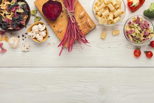 Stół z przygotowanymi składnikami